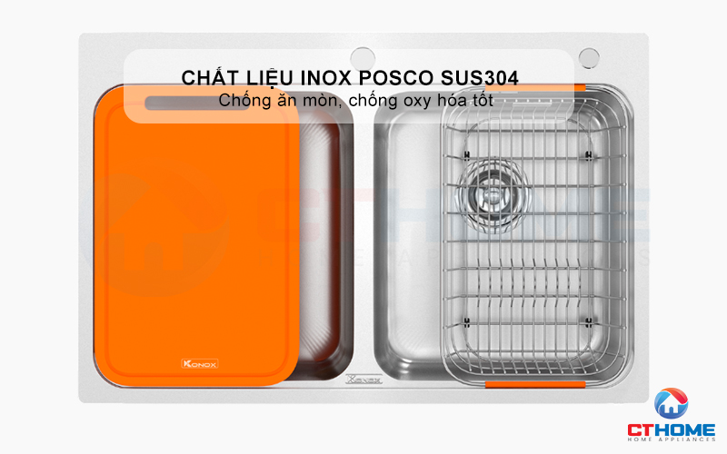 CHẬU RỬA BÁT 2 HỐ CÂN R50 TARI 7851TD PHONG CÁCH NHẬT 2