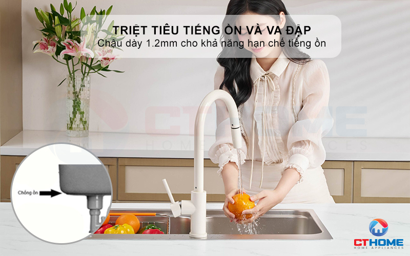 CHẬU RỬA BÁT 2 HỐ CÂN R50 TARI 7851TD PHONG CÁCH NHẬT 6