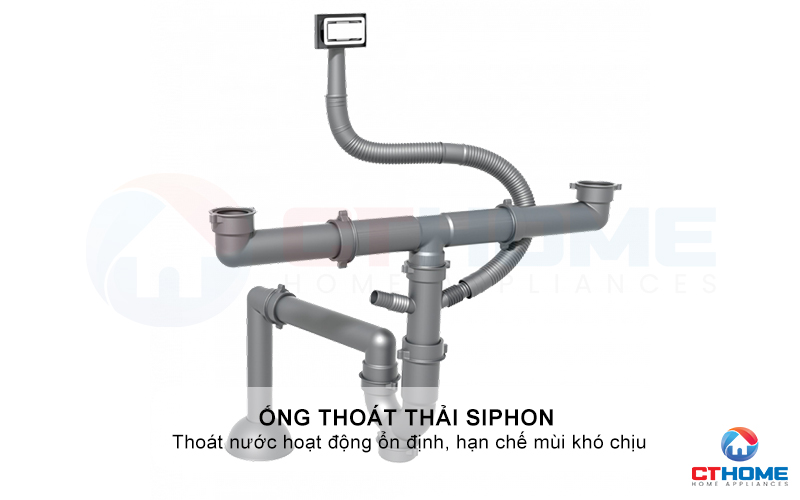 CHẬU RỬA BÁT 2 HỐ LỆCH R50 TARI 8251TD 8