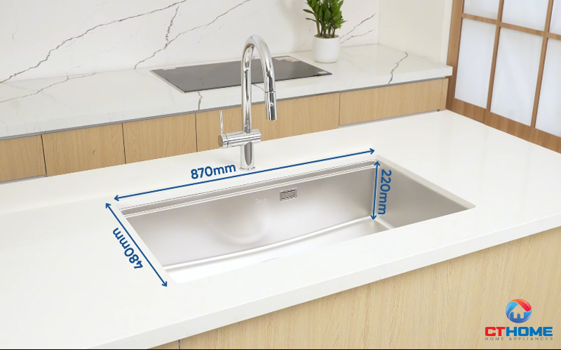 CHẬU RỬA CHÉN BÁT KONOX TARI 8748SM FULL  TARI8748SMFULL 4