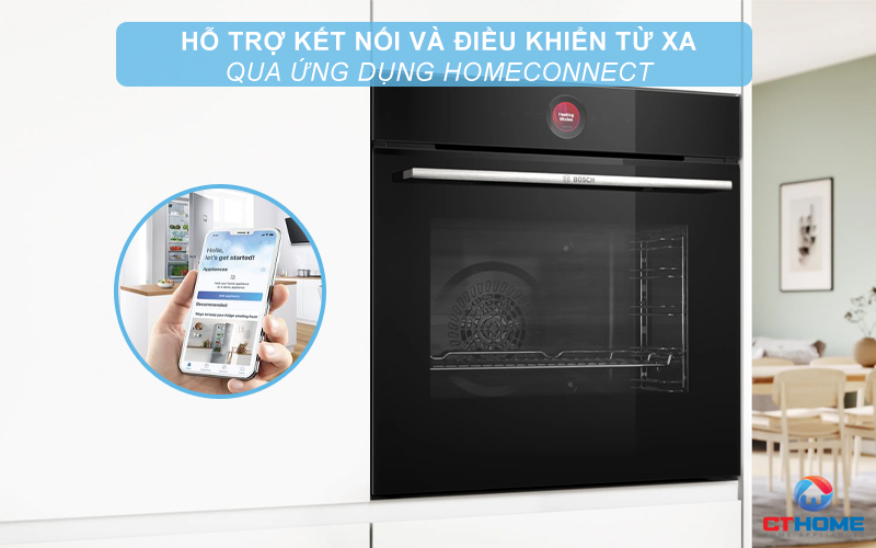 LÒ NƯỚNG ÂM TỦ BOSCH HBG7741B1 SERIE 8 NHIỆT PHÂN 71 LÍT MÀU ĐEN 9