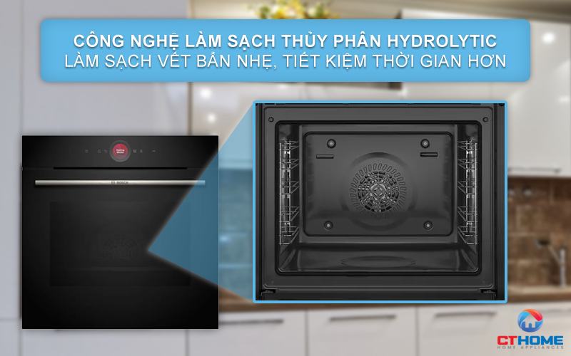 LÒ NƯỚNG ÂM TỦ BOSCH HBG7741B1 SERIE 8 NHIỆT PHÂN 71 LÍT MÀU ĐEN 6