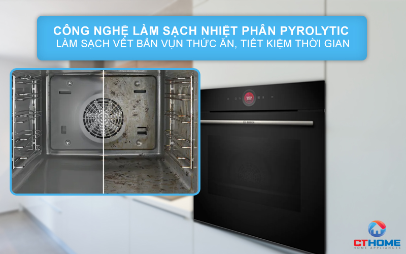 LÒ NƯỚNG ÂM TỦ BOSCH HBG7741B1 SERIE 8 NHIỆT PHÂN 71 LÍT MÀU ĐEN 7