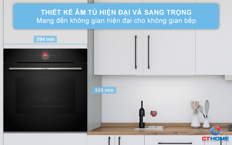 LÒ NƯỚNG ÂM TỦ BOSCH HBG7741B1 SERIE 8 NHIỆT PHÂN 71 LÍT MÀU ĐEN 1