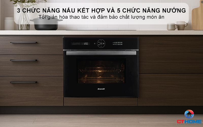 3 chức năng nấu kết hợp và 5 chức năng nướng