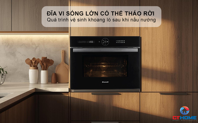Đĩa vi sóng lớn 36cm có thể tháo rời tiện lợi