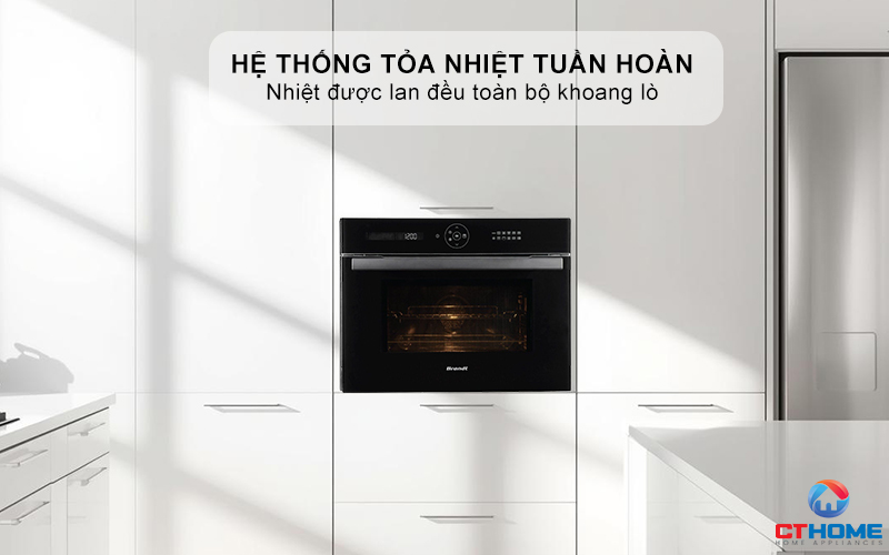 Hệ thống tỏa nhiệt tuần hoàn, nhiệt được lan đều toàn bộ khoang lò