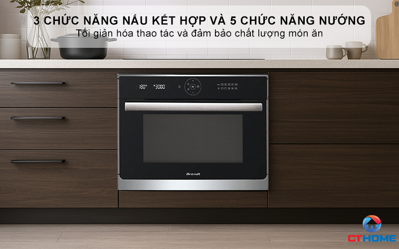 3 chức năng nấu kết hợp và 5 chức năng nướng