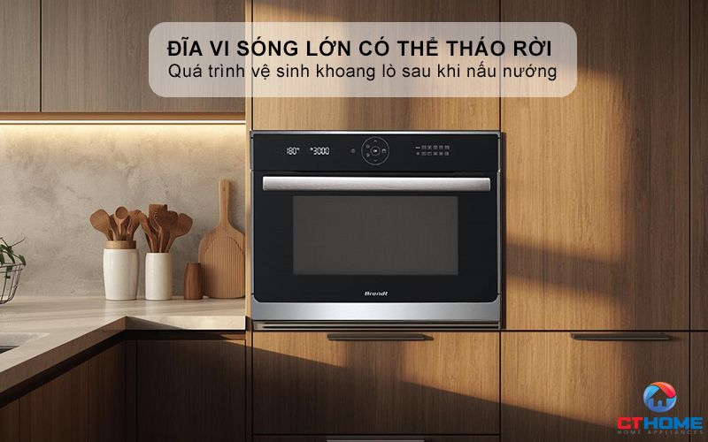 Đĩa vi sóng lớn 36cm có thể tháo rời tiện lợi