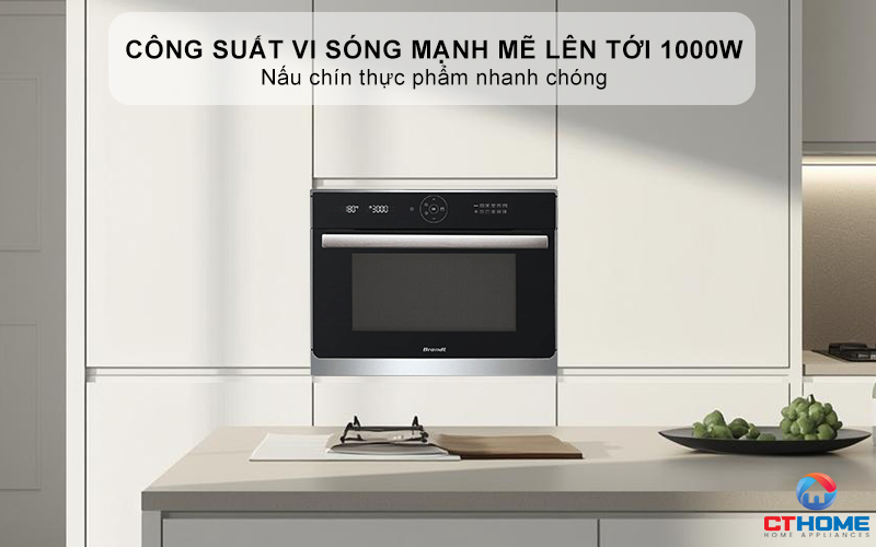 Công suất vi sóng mạnh mẽ lên tới 1000W