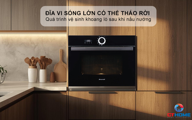 Đĩa vi sóng lớn 36cm có thể tháo rời tiện lợi