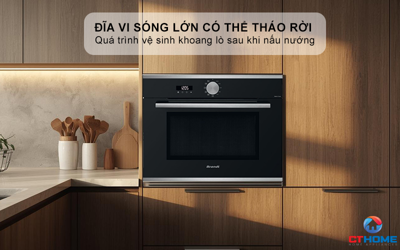 Đĩa vi sóng lớn 36cm có thể tháo rời tiện lợi