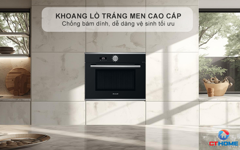 Chất liệu khoang lò tráng men - 3 tầng kệ