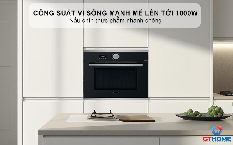 5 mức công suất vi sóng mạnh mẽ lên tới 1000W