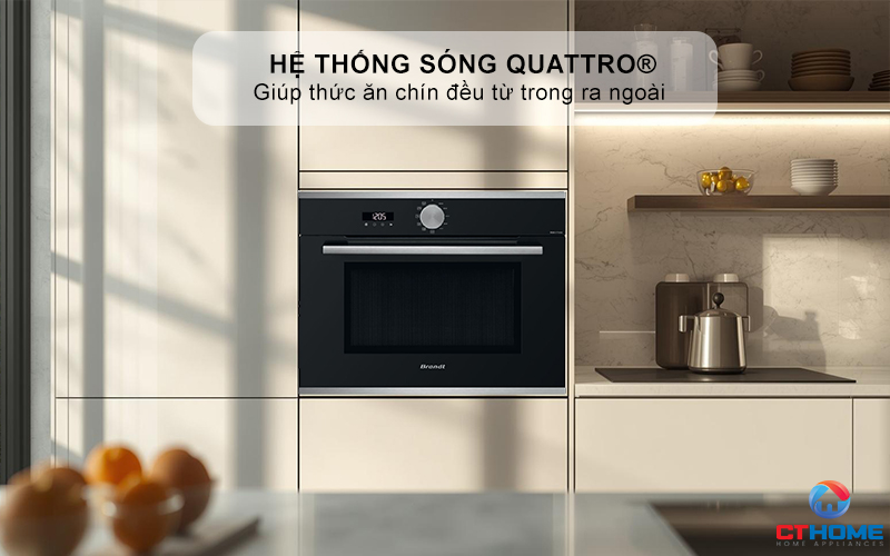 Hệ thống sóng Quattro® giúp thức ăn chín đều từ trong ra ngoài 