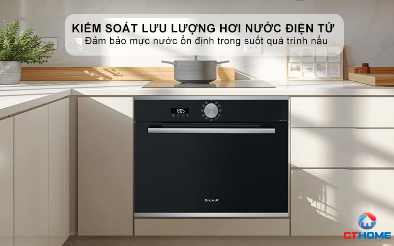 Kiểm soát lưu lượng hơi nước điện tử - đảm bảo mực nước ổn định trong suốt quá trình nấu