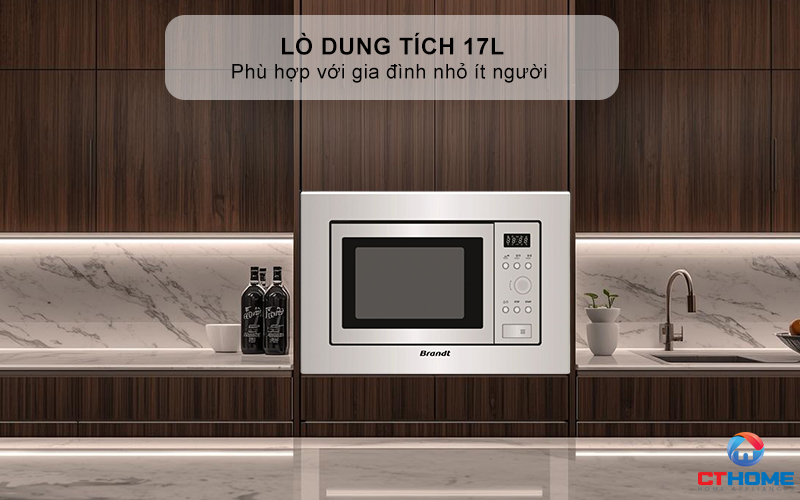 Dung tích 17L phù hợp với gia đình nhỏ ít người