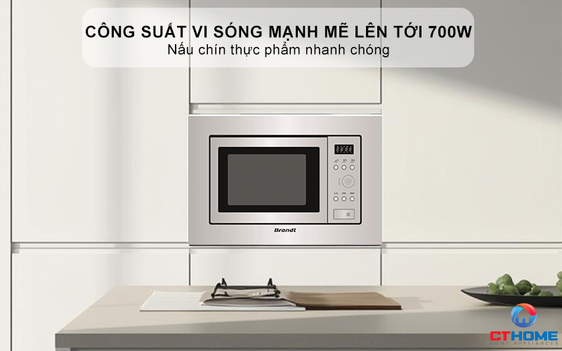 Công suất vi sóng mạnh mẽ lên tới 700W
