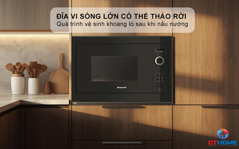Đĩa vi sóng lớn 30cm có thể tháo rời tiện lợi