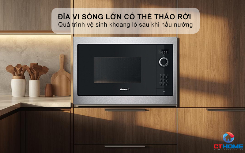 Đĩa vi sóng lớn 30cm có thể tháo rời tiện lợi