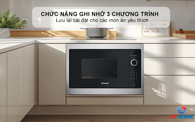 Chức năng ghi nhớ 3 chương trình nấu nướng thường xuyên