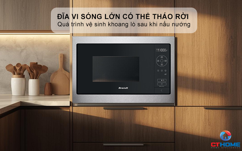 Đĩa vi sóng lớn 30cm có thể tháo rời tiện lợi
