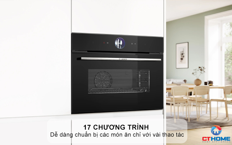 LÒ NƯỚNG KÈM HẤP ÂM TỦ BOSCH CSG7364B1 SERIES 8 MÀU ĐEN 6