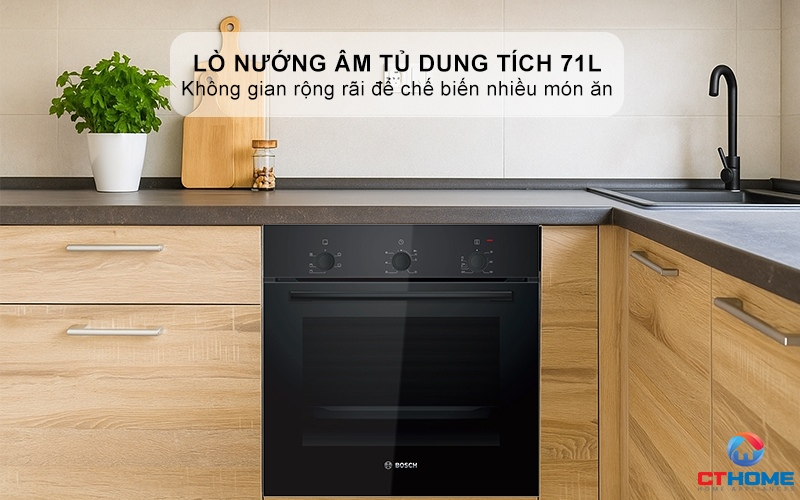 LÒ NƯỚNG ÂM TỦ BOSCH HBF011BA1T SERIES 2 71L MÀU ĐEN 2