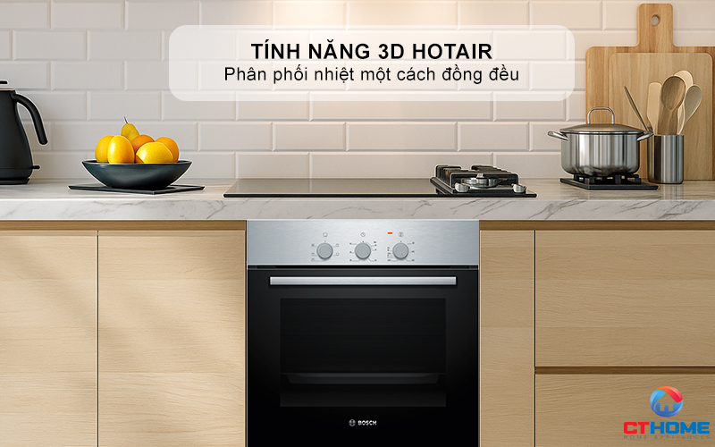 LÒ NƯỚNG ÂM TỦ BOSCH HBF011BR0T  SERIES 2 71L THÉP KHÔNG RỈ 6