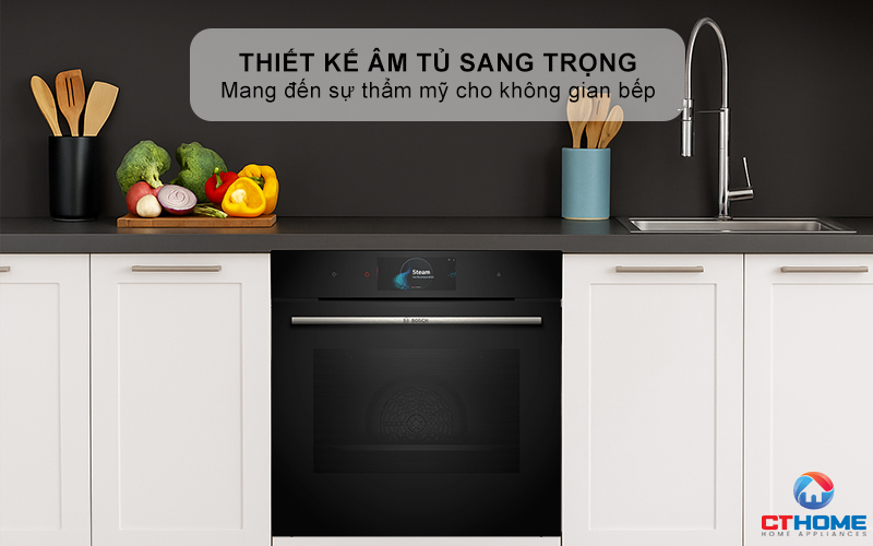 LÒ NƯỚNG KÈM HẤP ÂM TỦ BOSCH HSG7584B1 SERIES 8 MÀU ĐEN 71 LÍT 1