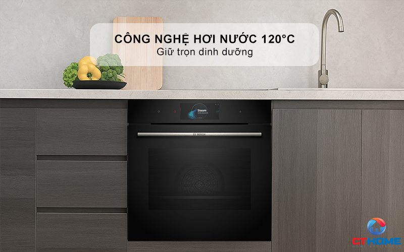 LÒ NƯỚNG KÈM HẤP ÂM TỦ BOSCH HSG7584B1 SERIES 8 MÀU ĐEN 71 LÍT 5