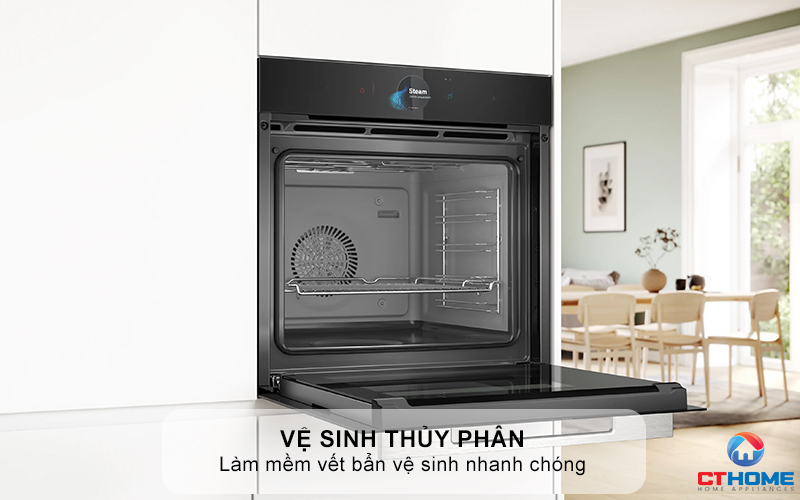 LÒ NƯỚNG KÈM HẤP ÂM TỦ BOSCH HSG7584B1 SERIES 8 MÀU ĐEN 71 LÍT 12