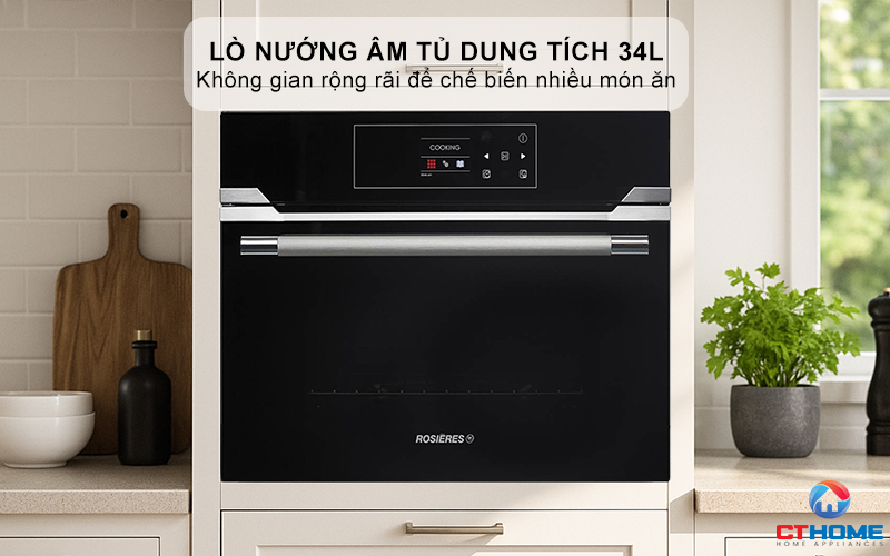 Dung tích 34L rộng rãi cho gia đình 4-6 người