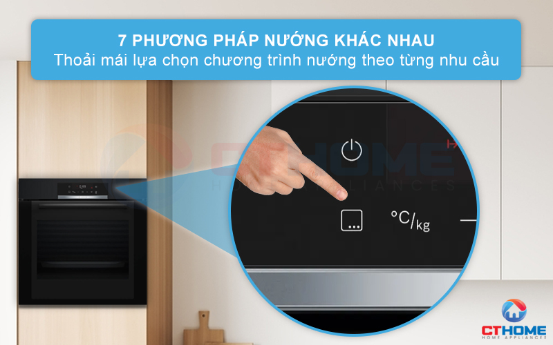 LÒ NƯỚNG ÂM TỦ BOSCH HBA372EB0 SERIE 4 21 LÍT MÀU ĐEN 6