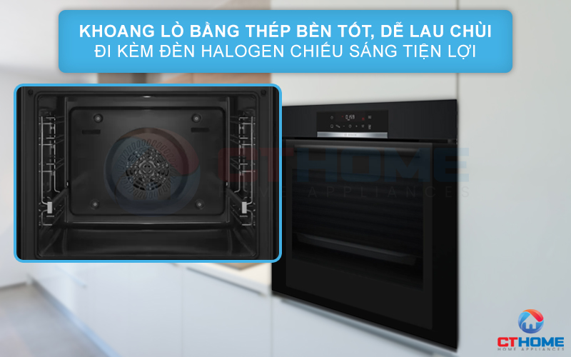 LÒ NƯỚNG ÂM TỦ BOSCH HBA372EB0 SERIE 4 21 LÍT MÀU ĐEN 5