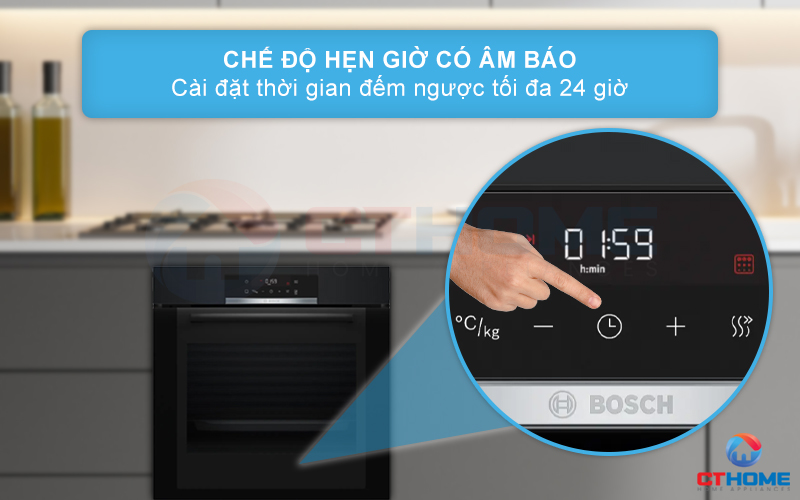 LÒ NƯỚNG ÂM TỦ BOSCH HBA372EB0 SERIE 4 21 LÍT MÀU ĐEN 10