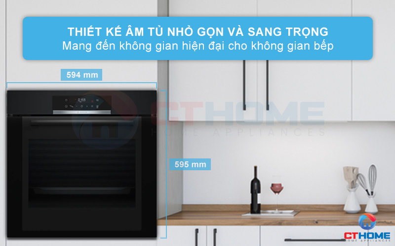 LÒ NƯỚNG ÂM TỦ BOSCH HBA372EB0 SERIE 4 21 LÍT MÀU ĐEN 1