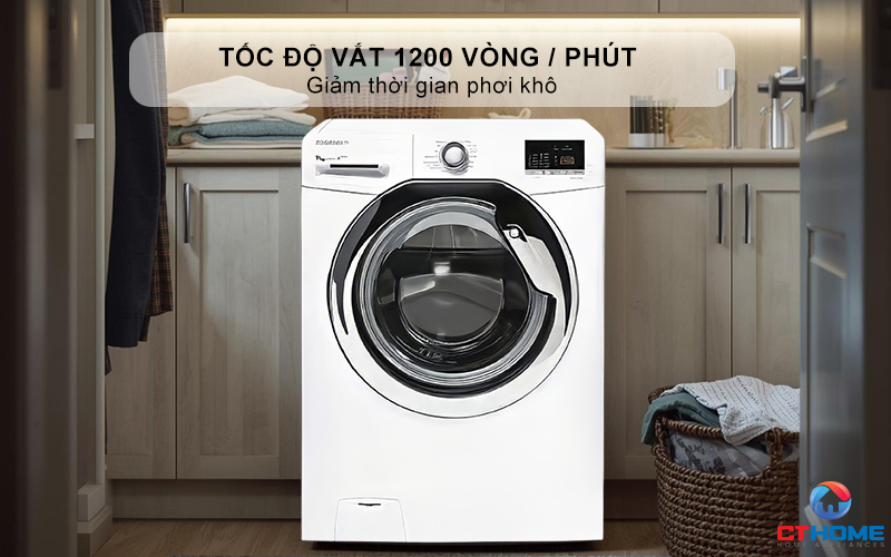 Tốc độ vắt 1200 vòng / phút - Giảm thời gian phơi khô