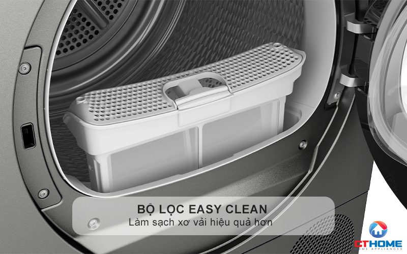 MÁY SẤY BƠM NHIỆT BOSCH WQG25303SG SERIES 6 10KG MÀU XÁM 10
