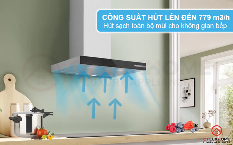 MÁY HÚT MÙI GẮN TƯỜNG BOSCH DWB67BK61T SERIE 4 NGANG 60CM 3