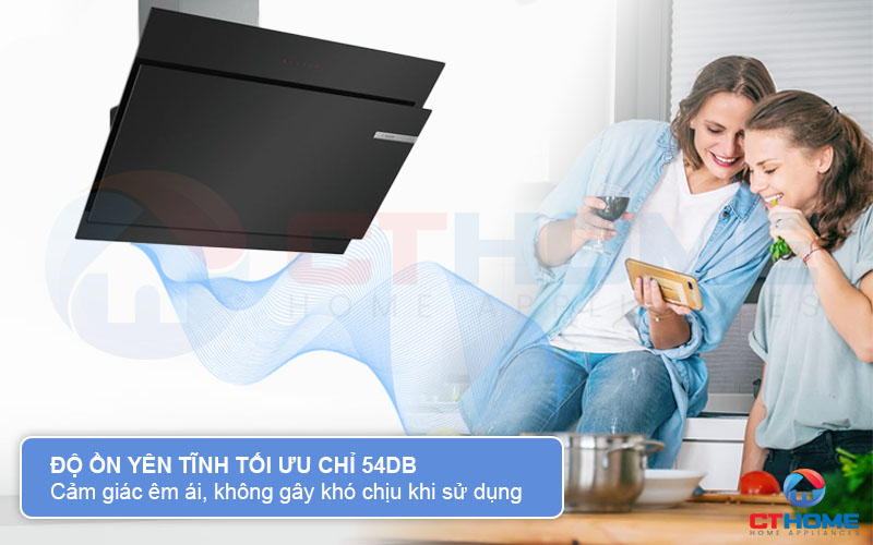 Độ ồn yên tĩnh 54dB tạo cảm giác êm ái, không gây khó chịu khi sử dụng