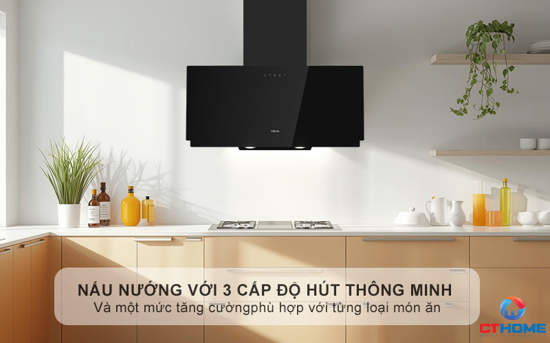 Làm chủ nấu nướng với 3 cấp độ hút và một mức tăng cường