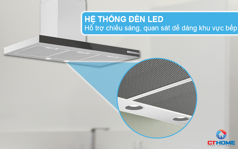 MÁY HÚT MÙI GẮN TƯỜNG BOSCH DWB97BK61T SERIE 4 NGANG 90CM 2