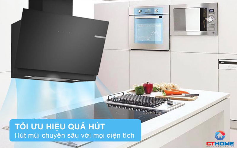 MÁY HÚT MÙI GẮN TƯỜNG BOSCH DWK81AN60 SERIE 6 NGANG 80CM MÀU ĐEN 8