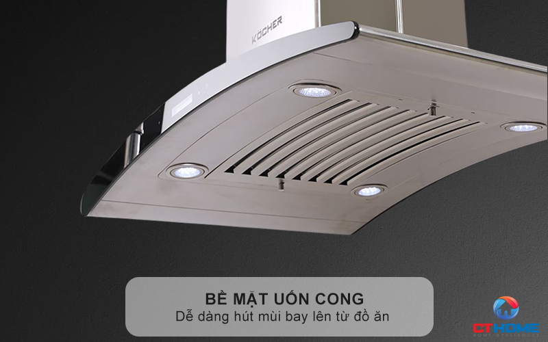 Bề mặt uốn cong, dễ hút khí