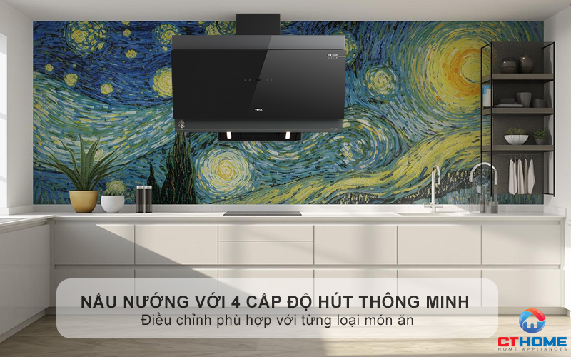 Làm chủ nấu nướng với 4 cấp độ hút thông minh 