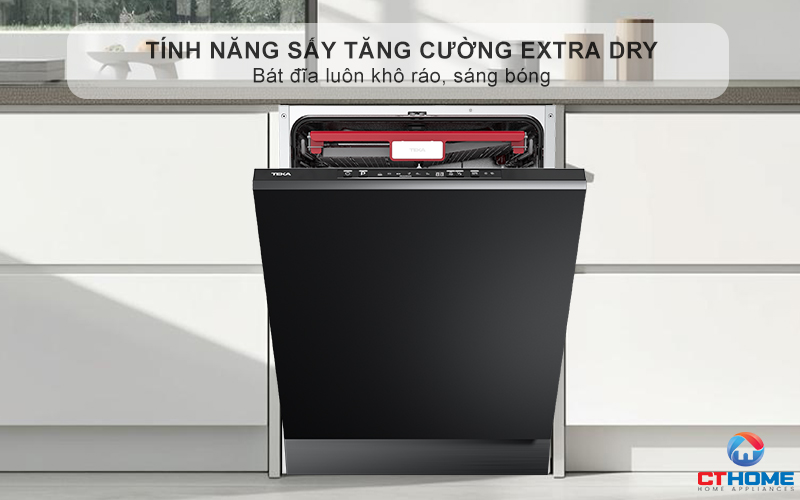 Tính năng sấy tăng cường ExtraDry - Bát đĩa luôn khô ráo, sáng bóng