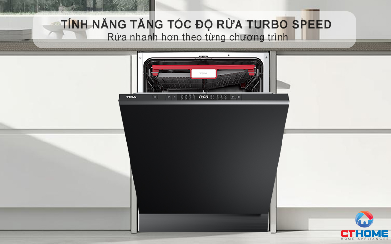 Tính năng tăng tốc độ rửa Turbo Speed, rửa nhanh hơn theo từng chương trình
