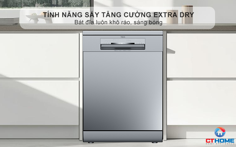 Tính năng sấy tăng cường ExtraDry - Bát đĩa luôn khô ráo, sáng bóng