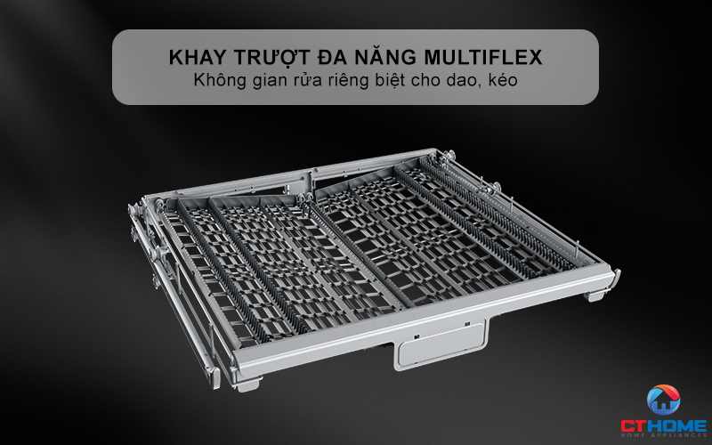 Khay trượt đa năng MultiFlex - Không gian rửa riêng biệt cho dao, kéo